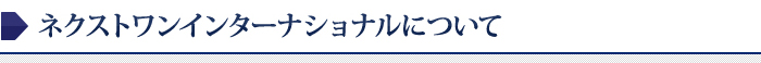 ネクストワンインターナショナルについて